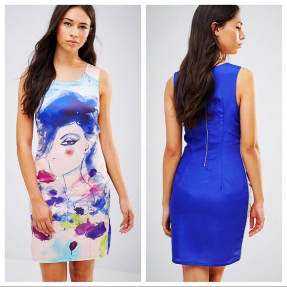 asos sky blue dress